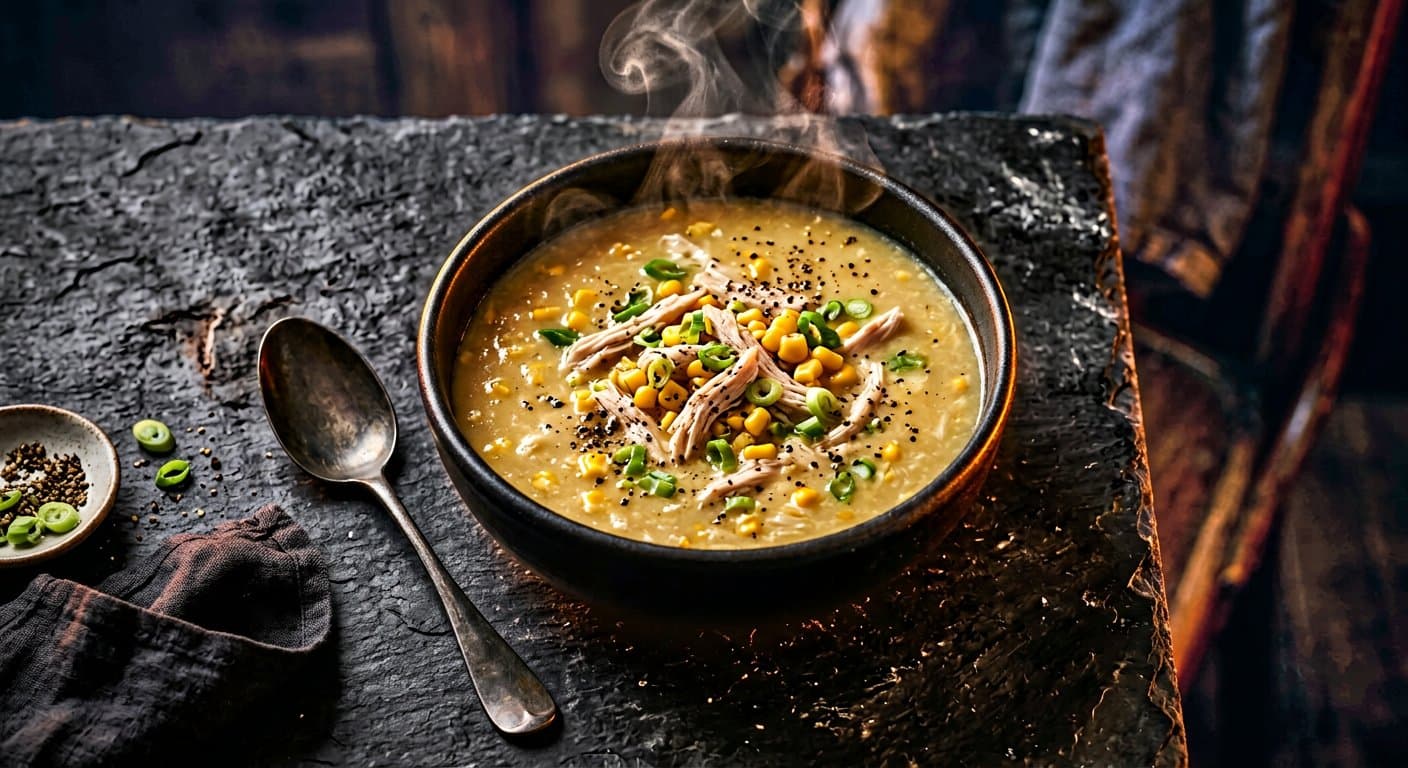 Umbrella Chicken Corn Soup